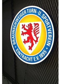 Eintracht Braunschweig Logo Led Leuchtschild Wandleuchte! (rund)