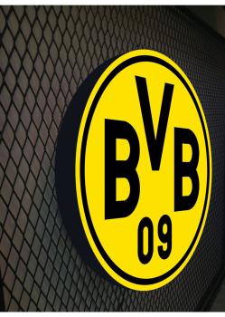 BORUSSIA DORTMUND LED LEUCHTTAFEL! (rund)