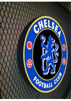 Chelsea FC Logo Led Leuchtschild Wandleuchte! (rund)