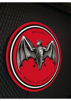 Bacardi Logo Led Illuminated Sign Wall Light! (round)