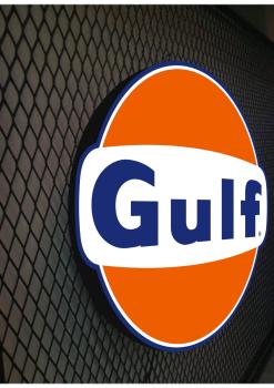 Gulf Led Leuchtschild Wandleuchte!