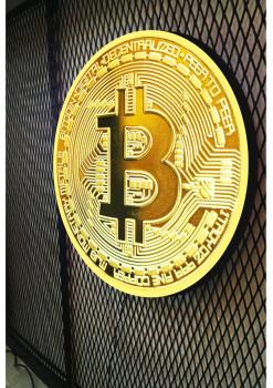 Bitcoin Logo Led Leuchtschild Wandleuchte! (rund)