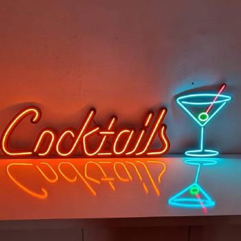 Cocktails Neon Led Werbeleuchte für ihr Restaurant, Bar oder Pub!