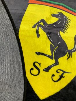Ferrari black Logo round carpet!