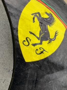 Ferrari black Logo round carpet!