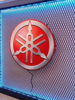 Yamaha Logo Led Leuchtschild Wandleuchte! (rund)