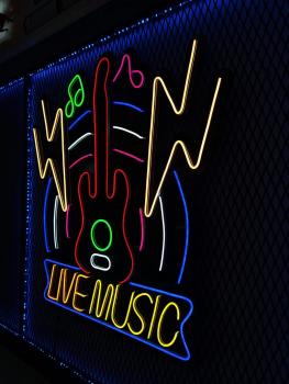 Music Neon Led Werbeleuchte für ihr Restaurant, Fastfoodladen!