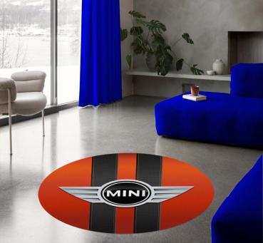 Mini orange Logo round carpet!