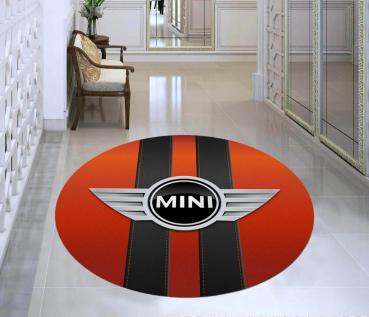 Mini orange Logo round carpet!
