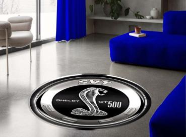 Shelby cobra GT 500 Logo round carpet!