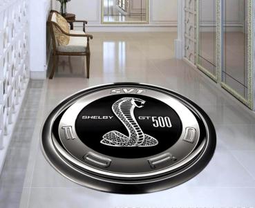 Shelby cobra GT 500 Logo round carpet!