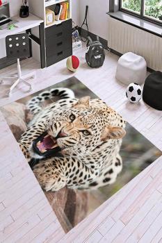 Angry Leopard rectangular Carpet! - Kopie