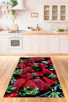 Strawberry motif rectangular kitchen Carpet!