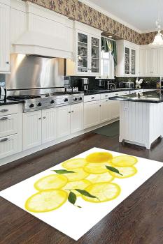 Lemon motif rectangular kitchen Carpet!
