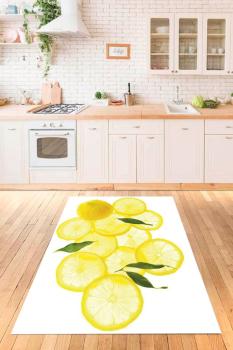Lemon motif rectangular kitchen Carpet!
