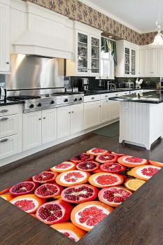 Pomegranate motif rectangular kitchen Carpet!