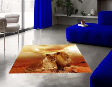 Lion pair rectangular carpet!