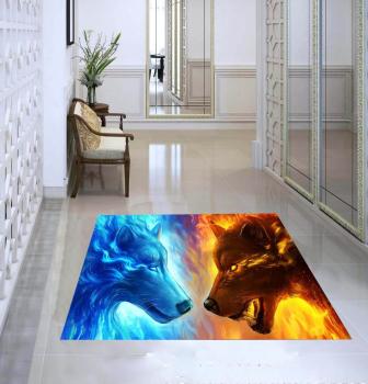 Good and bad wolf rectangular Carpet!