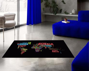 World map rectangular Carpet!