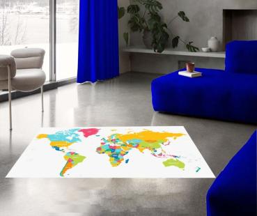 World map rectangular Carpet!