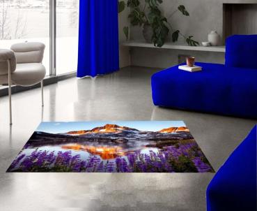 Nature motif rectangular carpet!