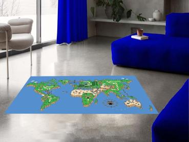 World map rectangular Carpet!