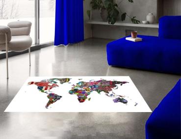 World map rectangular Carpet!