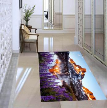 Nature motif rectangular carpet!