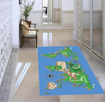 World map rectangular Carpet!