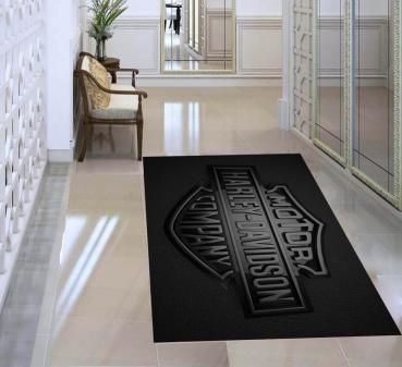 Harley Davidson Logo rechteckiger Teppich!