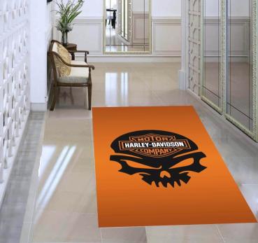 Harley Davidson Logo rechteckiger Teppich!
