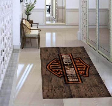 Harley Davidson Logo rechteckiger Teppich!