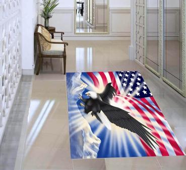 American Flag Eagle rectangular carpet!
