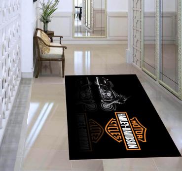 Harley Davidson Logo rechteckiger Teppich!