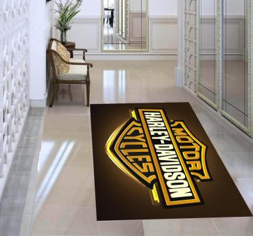 Harley Davidson Logo rechteckiger Teppich!