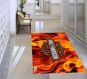 Harley Davidson Logo rechteckiger Teppich!