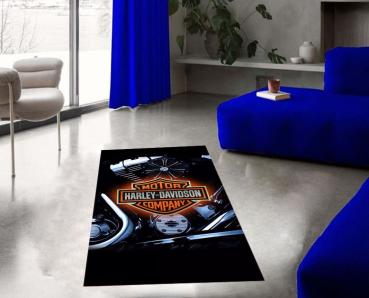 Harley Davidson Logo rechteckiger Teppich!