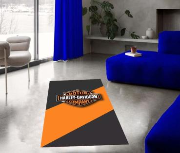 Harley Davidson Logo rechteckiger Teppich!