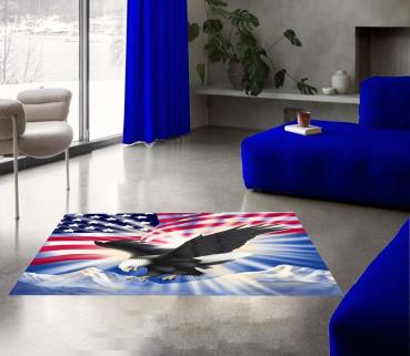 American Flag Eagle rectangular carpet!