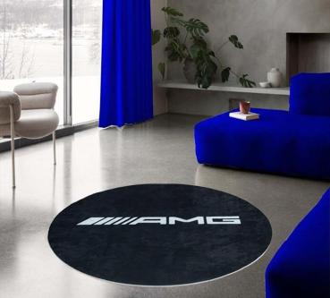 Mercedes AMG Logo black, round carpet!