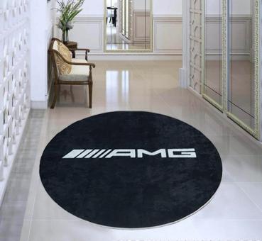 Mercedes AMG Logo black, round carpet!