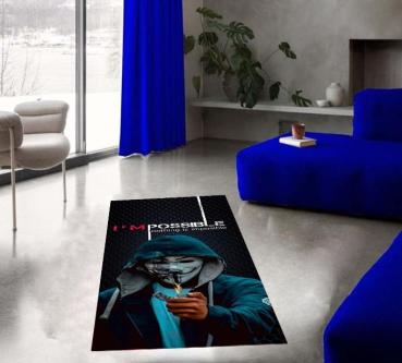 Anonymus Hacker rectangular carpet!