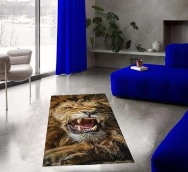 Angry lion rectangular Carpet!