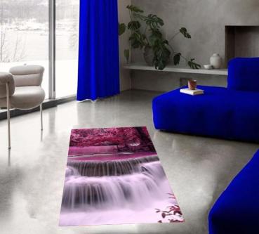 Waterfall motif rectangular carpet!