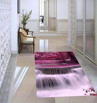 Waterfall motif rectangular carpet!