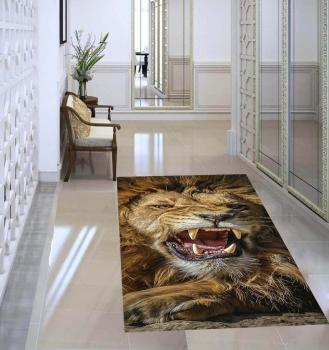 Angry lion rectangular Carpet!