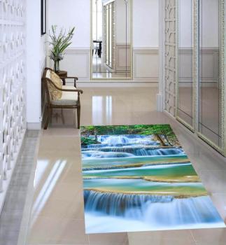 Waterfall motif rectangular carpet!
