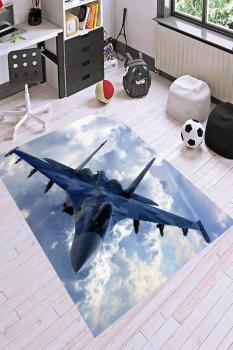 Fighter plane tower rectangular carpet!