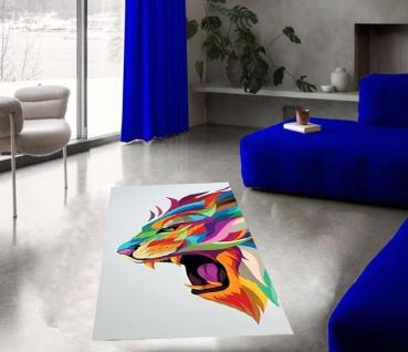 Colorful Lion rectangular carpet!