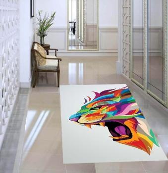 Colorful Lion rectangular carpet!